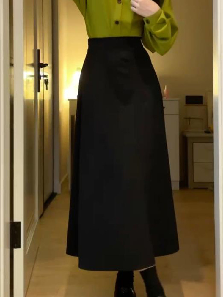 夏季西装半身裙长款女大码胖mm腿粗胯宽显瘦遮肉微胖黑色a字伞裙,淘宝优惠券,粉丝福利购,淘宝优惠卷