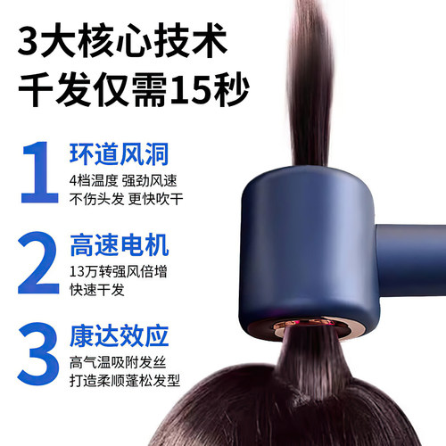 【新款高速】美规110V电吹风机家用负离子护发速干中英规欧规风筒 - 图0