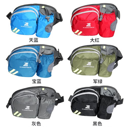 跑步骑行水壶腰包袋新款户外登山徒步旅游钓鱼多功能防水手机腰包 - 图2