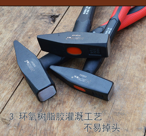 钳工锤鸭嘴锤 钣金锤 电工锤 迷你锤子手锤扁锤电焊锤 包塑钳工锤 - 图3