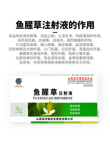 鱼腥草注射液猫瘟犬瘟灵治疗药细小单抗血清幼狗瘟热肺炎肠炎针剂 - 图0