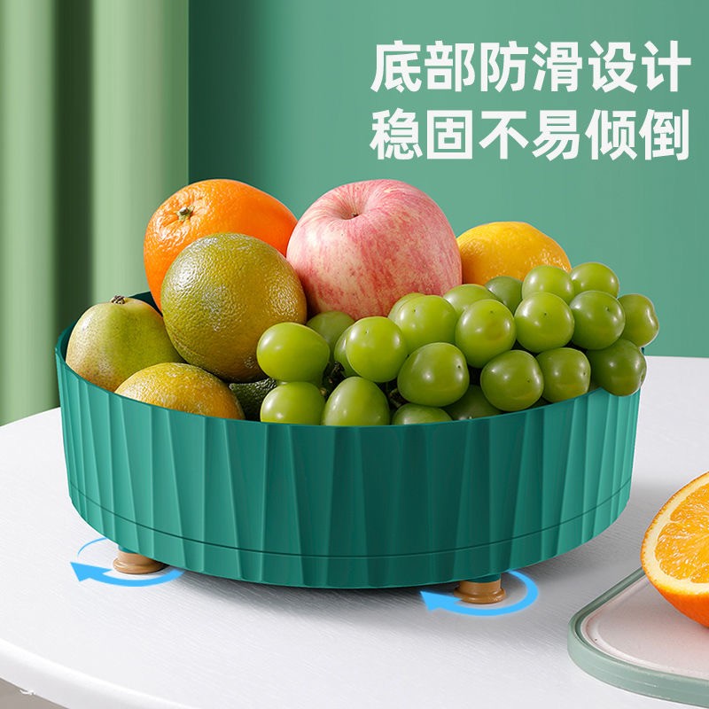 厨房可旋转调料置物架多功能360度调味酱油醋收纳架子轻奢水果盘 - 图1