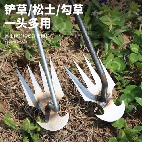 除草专用工具锄草耙子松土拔草神器铲子多功能起除草器连根挖野菜 - 图2