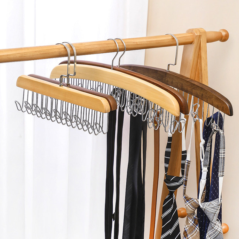 木质吊带衣架家用内衣背心收纳神器多功能专用实木挂钩波浪晾衣架,淘宝优惠券,粉丝福利购,淘宝优惠卷