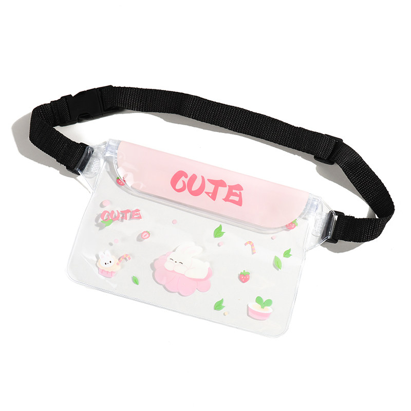 手机防水袋透明可触屏腰包收纳袋游泳潜水上乐园保护套漂流密封包