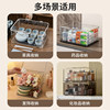 Tea set storage box with lid dustproof transparent tea table table top