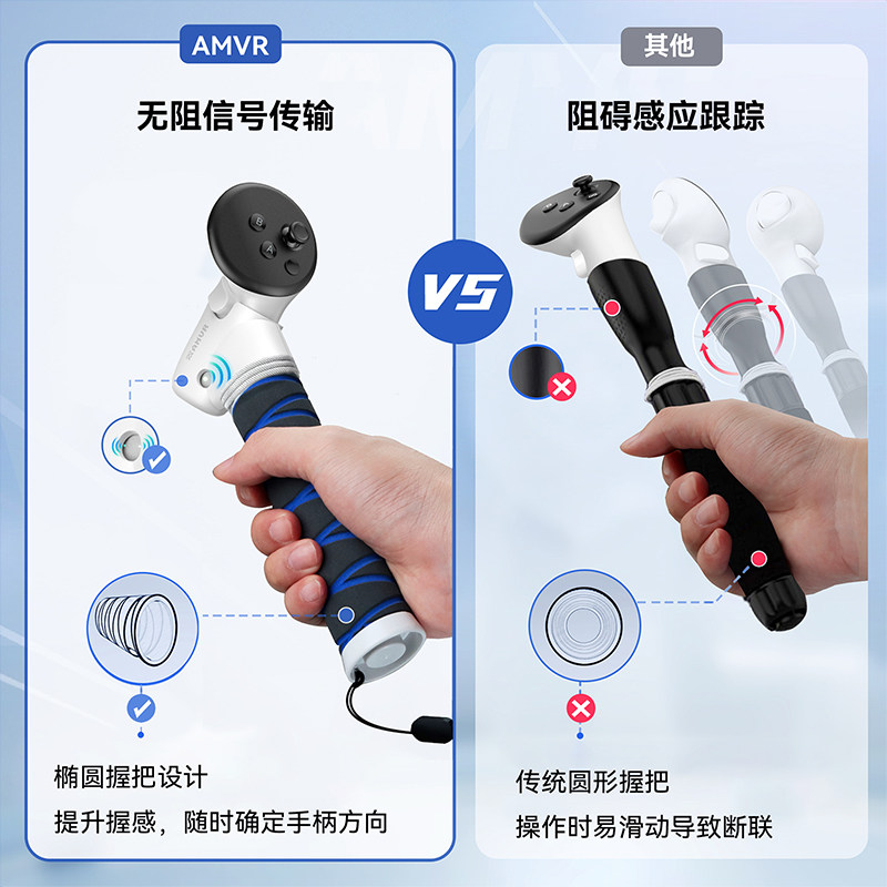 AMVR适用Meta quest3配件高尔夫节奏光剑手柄延长杆不会丢失信号,淘宝优惠券,粉丝福利购,淘宝优惠卷