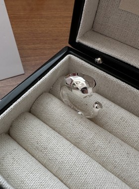 菱形戒指夏尼S925纯银节日韩版