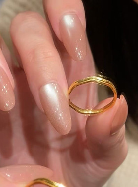 钛钢不掉色个性百搭素圈