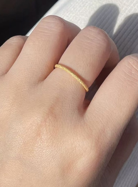 钛钢精致高保色细闪戒指