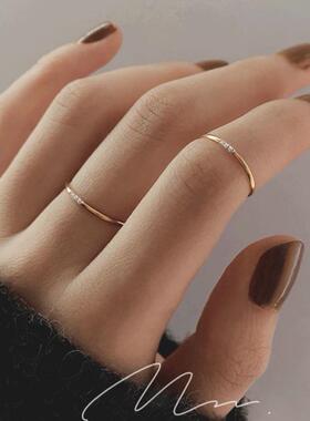 高保色简约小众锆石戒指