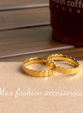 钛钢戒指爆款鱼鳞片食指戒