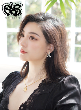 【EOSSTUDIO】绝美闪钻交叉钻二代爱心钻防过敏耳饰耳环超闪2022