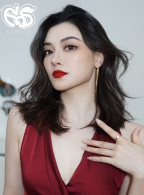流苏耳钉女后挂式耳饰