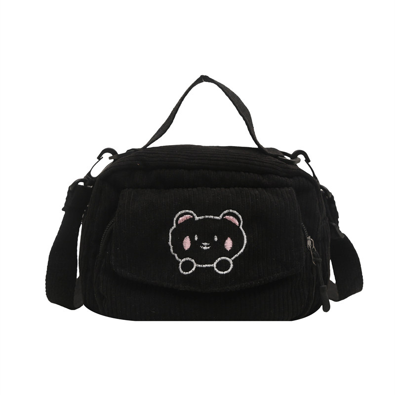 灯芯绒斜挎包包女学院风少女甜美小方包森系复古百搭单肩邮差包潮,淘宝优惠券,粉丝福利购,淘宝优惠卷