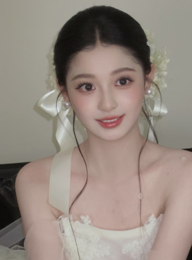 森系超仙绣球花永生花头饰新娘婚纱甜美盘发拍照道具高级感头纱