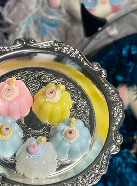 定制立体奶酪布丁仿真食玩diy奶油胶钥匙扣包挂树脂配件装饰摆件