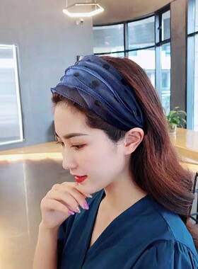 夏天新款宽边发箍遮白发盖碎发高档头箍带齿防滑发卡洗脸头饰发夹