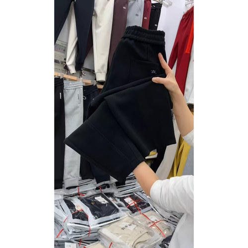 2026春秋季新款小个子九分休闲裤女百搭高品质纯棉卫裤女士裤子 - 图0