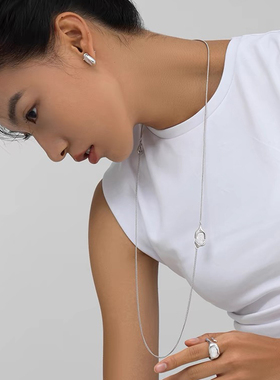 平衡天然巴洛克珍珠叠戴项链女