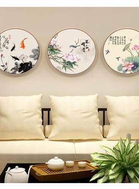 圆形花鸟自粘喜鹊登枝喷绘壁画