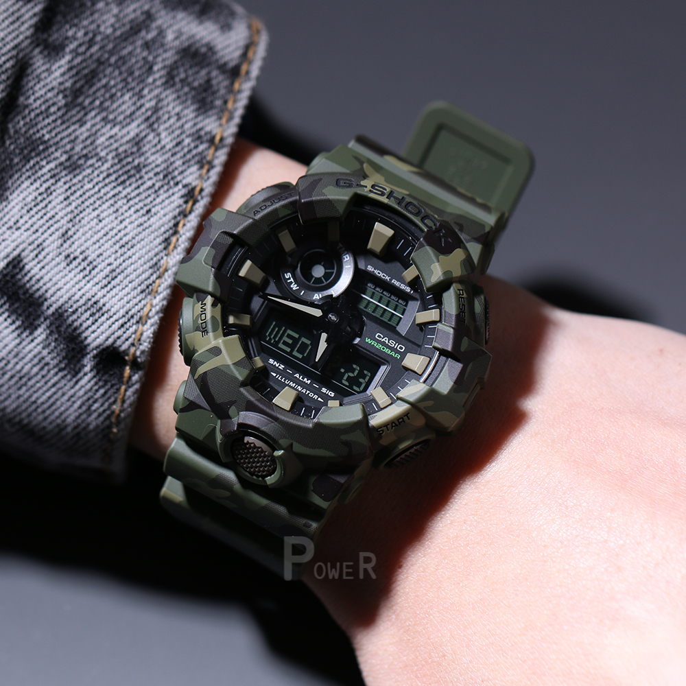 卡西欧GSHOCK 运动穿搭GA-700-7A/1A/2A/3A/4A/8大表盘手表男 - 图2