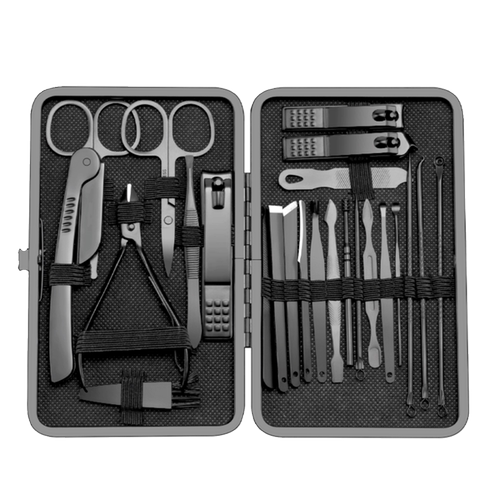 黑色指甲刀套装指甲剪修指甲钳男士家用修脚刀工具原装修甲剪刀 - 图3