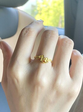 新中式古法金工艺马上有钱戒指高级感小众设计生肖马本命年指环女