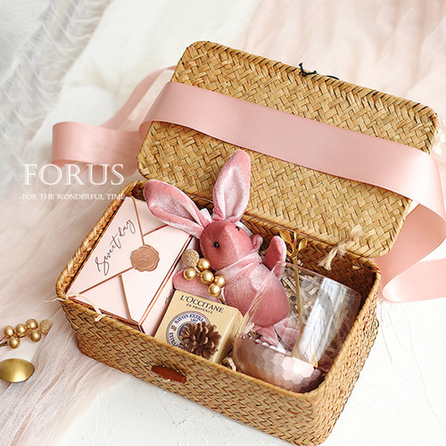 伴手礼盒伴娘女礼物编织盒结婚实用高档欧舒丹美业活动商务空盒 - 图1