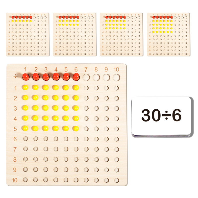 蒙氏数学教具乘除法板 乘法板除法板早教蒙特梭利儿童益智玩具 - 图1