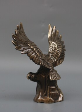 纯铜老鹰摆件中式动物造型装饰品客厅书房桌面工艺品