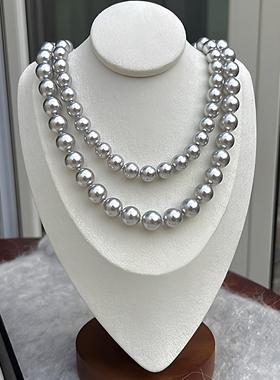 真多麻色珍珠项链高级感法式复古