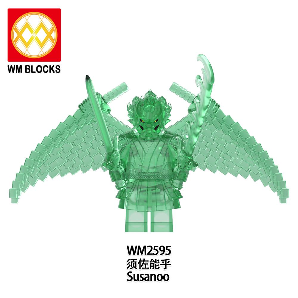 适用乐高积木人仔火影忍者动漫系列WM6167蓝色须佐能乎拼装玩具 - 图2