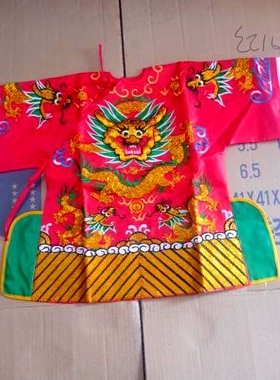 红色黄色电脑机绣龙袍8寸10寸12寸佛衣佛袍披风披肩内衣佛像用品