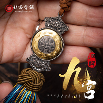 North Tower Incense Laid Pure Bronze Pure Silver Nine Palace Gossip Pendant Pendant