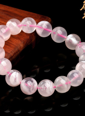 名都水晶天然粉色雪花幽