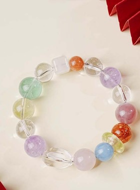 糖果色紫水晶多宝串珠手