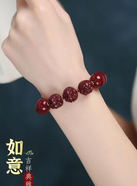 转运珠马年本命年三合贵人帮衬马鼠牛兔生肖护身符手链高档礼物