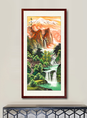 玄关挂画山水画国画装饰画壁画