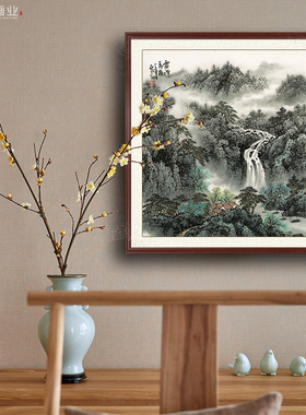 斗方装饰画山水画玄关挂画