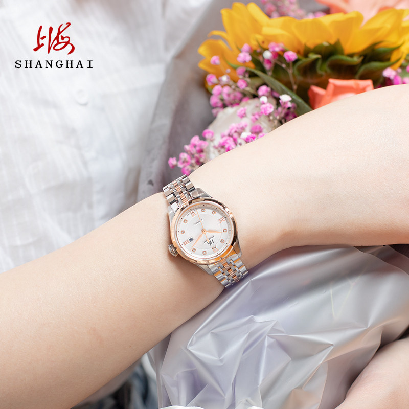 上海男全自动时尚潮流透底机械表 上海上时国产腕表