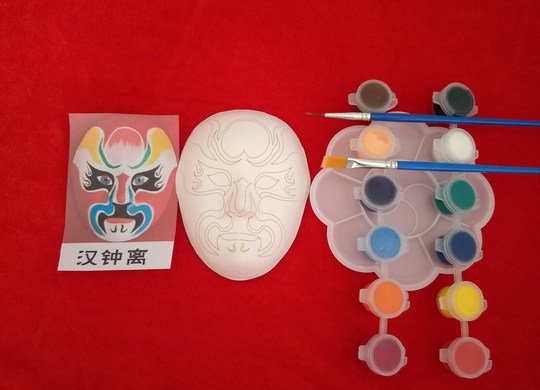 Bricolaje experiencia del patrimonio cultural inmaterial respetuosa con el medio ambiente maquillaje facial de la ópera de pekín