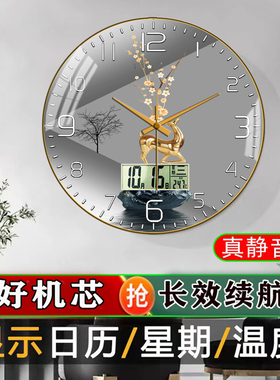 钟表挂钟客厅2026新款万年历时钟