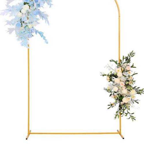 圆环婚庆道具金色拱形拱门婚礼舞台背景迎宾摆件路引装饰铁艺花架 - 图2