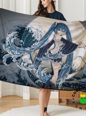 初音未来浪绘初音浮世绘同人周边装饰画