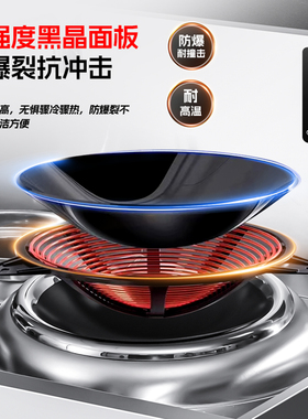 广粤明厨商用电磁灶大功率双头电磁炉饭店食堂酒店专用15kW电炒炉