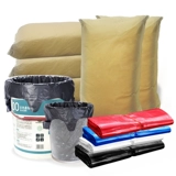 Портативный мусорный мешок для домашнего использования, черная одноразовая пластиковая майка топ для коммерческого использования, увеличенная толщина