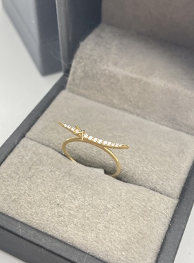 出口韩国14k真金AU585戒指孤品重量0.95克 标准码13号