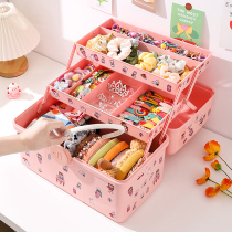 Child Hair Accessories Containing Box Girl Hair Clip Rubber Band Head Accessories Head Rope Little Girl Card Issuing Baby Ornament First Accessories Box