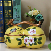 Hand painted Ruyi Confectionery Jar Dry Fruit Box Storage Tank Creative Living Room Ceramic Jar Candy Box Containing box Home